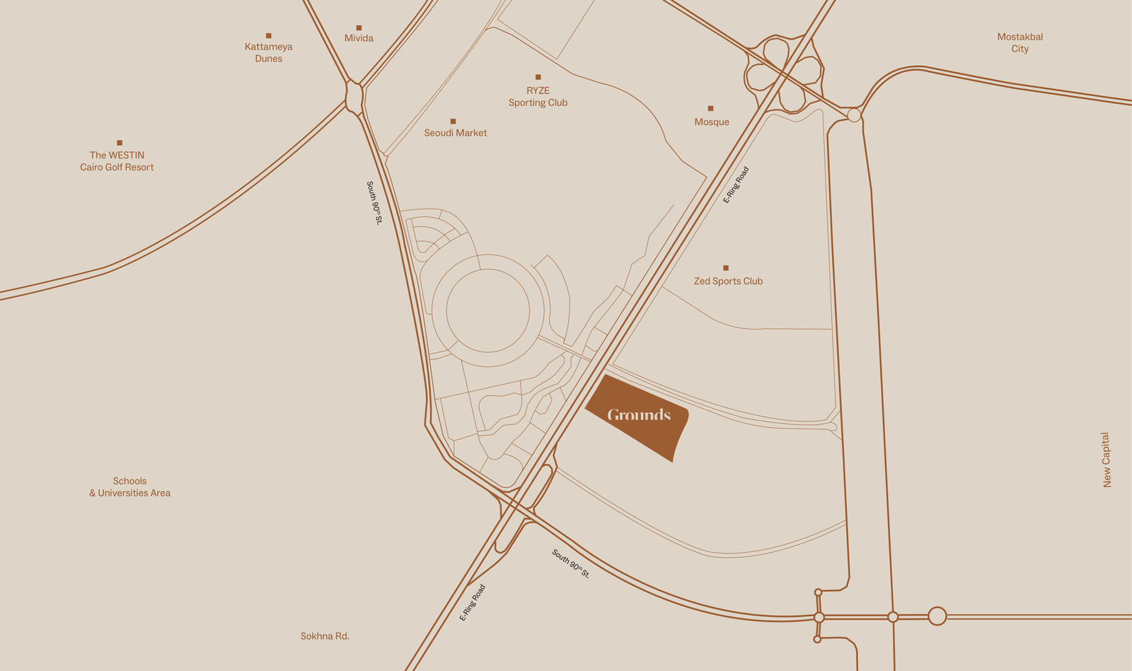 Grounds New Cairo Map